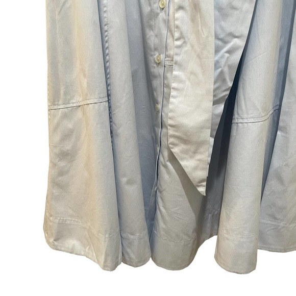 Lisa Marie Fernandez Button Up Midi Skirt Blue Size 10 - Picture 2 of 8